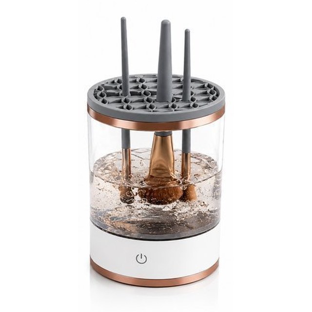 Limpador Elétrico Pincéis Maquiagem Branco Plástico USB TOP RIO