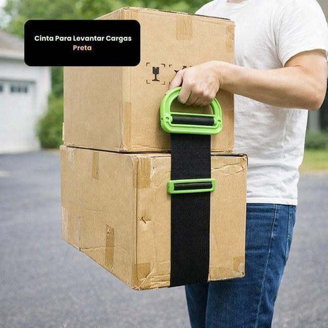 Cinta Para Levantar Cargas - Preta